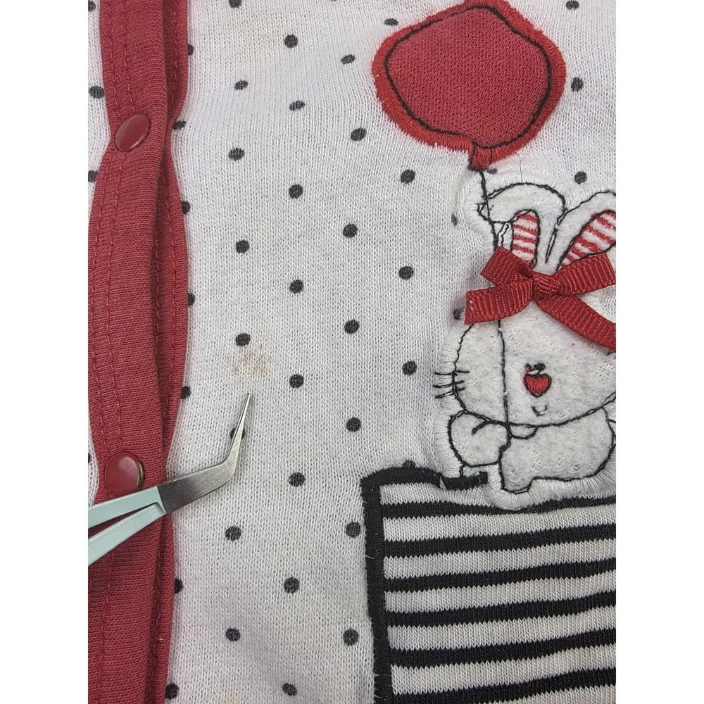 Vintage Peanuts Gang Label Button Shirt‎ Bunny Balloon Toddler Polka Dots Snoopy